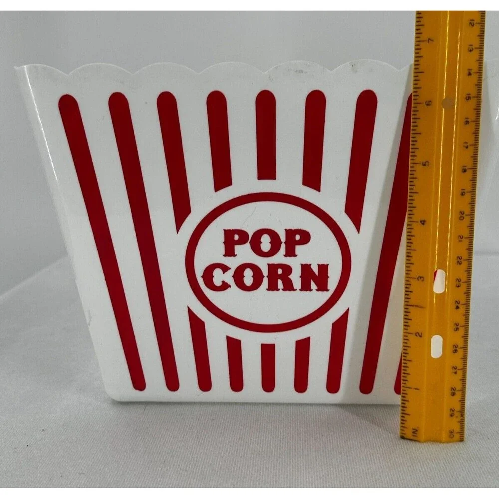 RETRO POPCORN TUB~Reusable Plastic Bucket 8.75